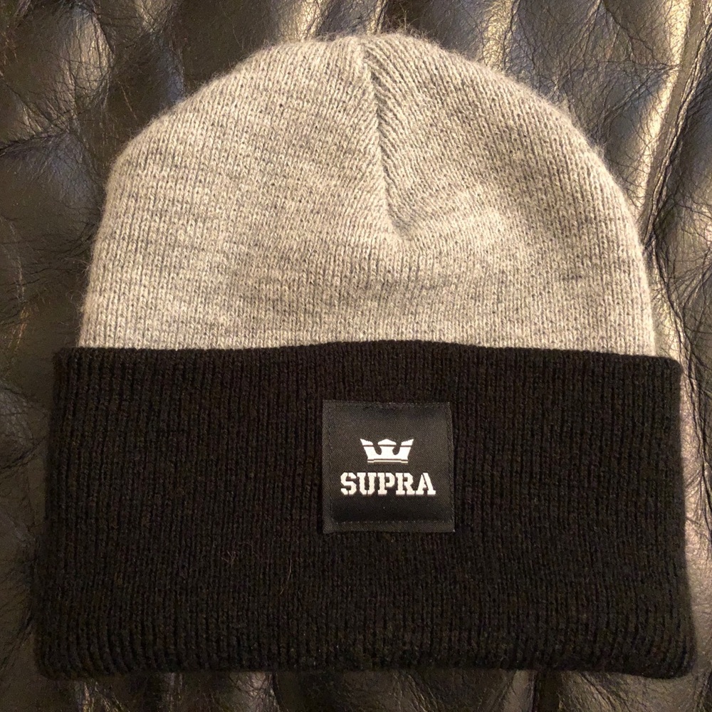 Supra Footwear Grey & Black Fisherman’s Beanie